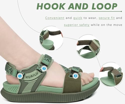 Image of KuaiLu Womens Orthopedic Walking Sandals with Arch Support Recovery Cushion
