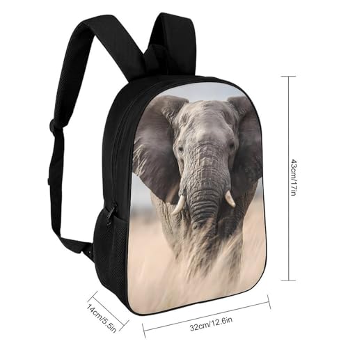 Elephant Classic 17 Inch Backpack Travel Daypack Casual Shoulder Bag with Adjustable Strap for Men Women2