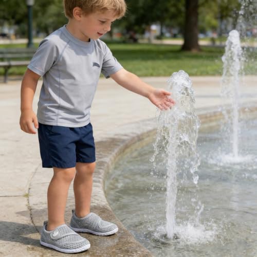 Image of FEETCITY Toddler Water Shoes Boys Girls Swim Shoes Quick Dry Kids Aqua Socks Barefoot for Beach Swimming Pool
