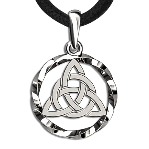 925 Sterling Silver Celtic Knot Necklace - Triquetra Trinity Knot Pendant | Silver 20 Chain - Protection Love Amulet - Irish Pagan Wiccan Jewelry for Women Men - Handmade product thumbnail 8