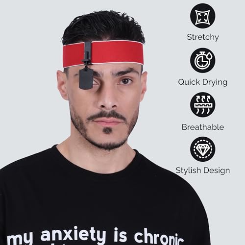 Image of Pardini Shooting Headband Eye Blinder | Adjustable ISSF Standard Design with 2 Flippable Blinds for Archery & Pistol Sports | Enhanced Focus & Eye Protection | Lightweight & Comfortable Fit
