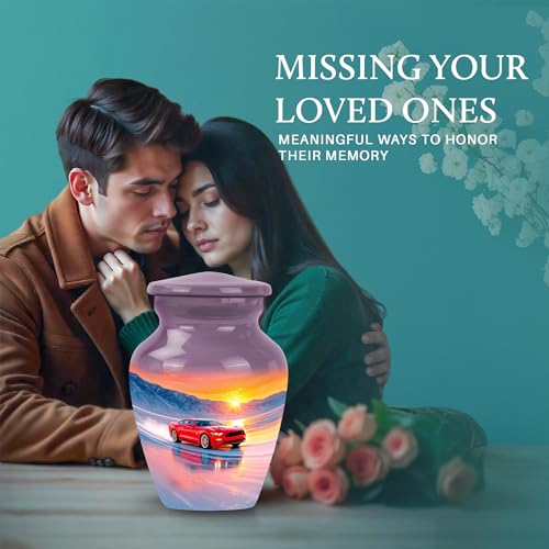 Image of Car Urn Ash Keepsakes for Human Ashes 3 Inch | Burial Urns Adult Human Ash Cremation Urns Funeral Urn for Ashes
