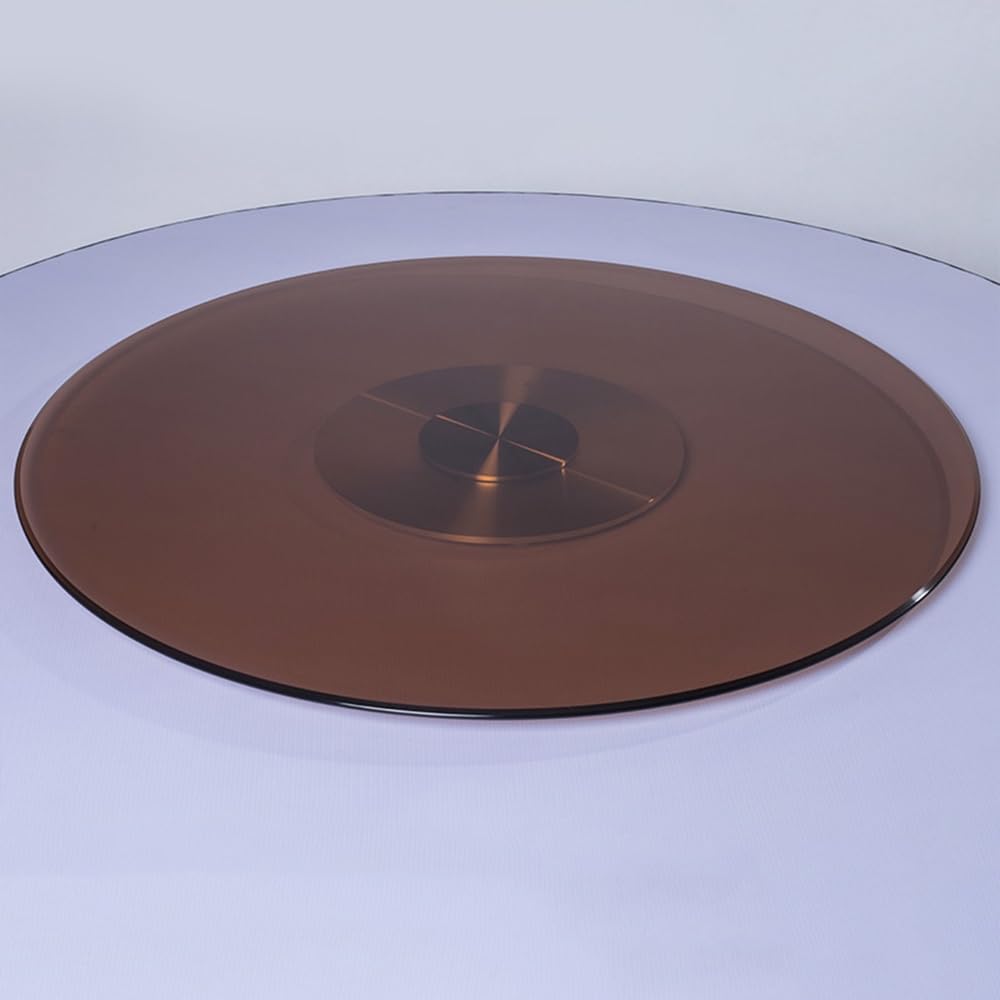 Plateau Tournant en Verre Plateau De Service pour Table À Manger, Plateau Rotatif Grande 80cm 90cm 100cm Plateau De Service De Table À Manger, Plateau Tournante en Verre Trempé(40"/100cm)