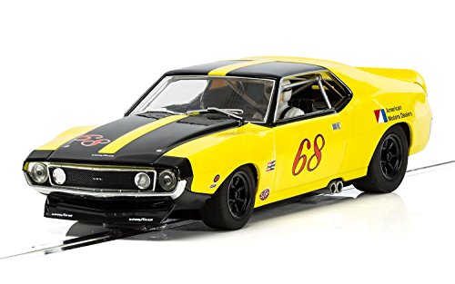 Scalextric C3921 AMC AMX Javelin - Roy Woods Racing 1971 Slot Car, 1: 32 Scale, Yellow