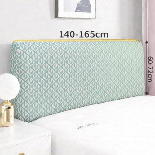 Image of HOMETHREADS Stretchable Lycra /Velvet Bed Cover | Soft, Dust-Proof & Wrinkle-Resistant Bed Back Protector | Fits Leather, Wooden & Fabric Bedsides (Green, 150x65Cm)