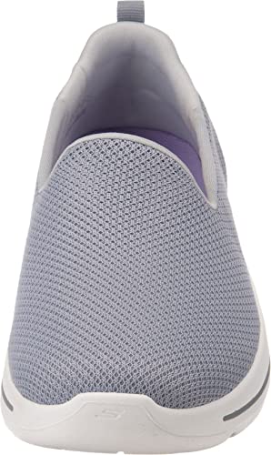 Image of Skechers Women's Go Walk Arch Fit - Grateful, Gray /Lavender, 11