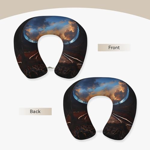 Almohada de espuma viscoelástica cuello en U para viaje miniatura 2