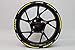 Pegatina para llantas 710004 Rim Stripes GP-Style - Racing 1000 Yellow - set completo - para llantas de 16, 17 y 18 pulgadas y 9 mm de ancho