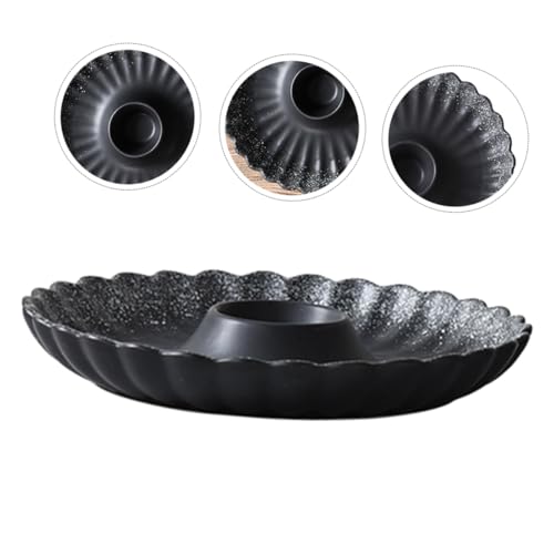 Plato redondo de cerámica multifuncional para sushi y dumplings miniatura 4