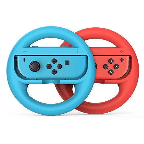 Schakelaar Stuurwiel Controller, Joy-Con Racing Handgrepen voor Nintendo Switch Mario Kartfor Nintendo, Rood en Blauw (2 Pack)