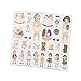 6 Stück/Packung Kawaii Dolls Kleidung wechseln Papier Aufkleber Set Hinweis Aufkleber Schule Geschenk Briefpapier
