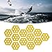 Menolana 12Pcs Surfboard Traction Pads Deck Pads Decking Accessories Non Slip Mat Deck Grip for Water Sports Kiteboards, Yellow