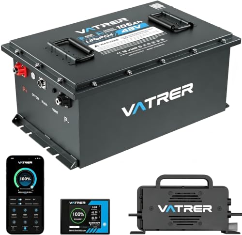 Image of 51.2V 105Ah Lithium Golf Cart Battery, Built-in Smart 200A BMS