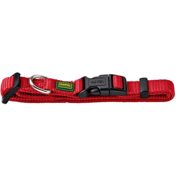 HUNTER VARIO BASIC Hundehalsung, Hundehalsband, robust, geschmeidig, Klickverschluss, M/1,5, orange