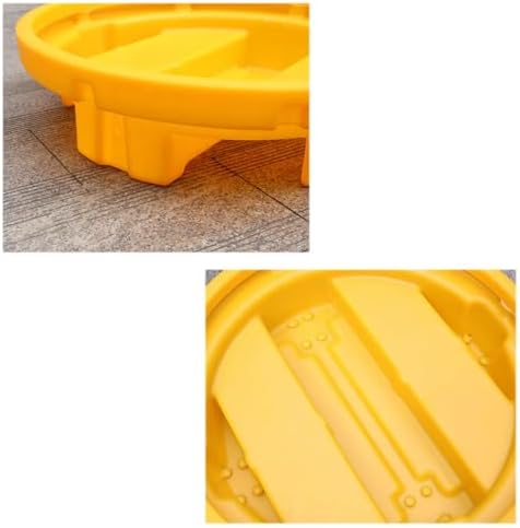 Industrial Spill Containment Pallet Modular Drum Spill Containment Pallet with Drain - Heavy-Duty Anti-Leakage Tray for Oil & Chemical Spill Prevention | Industrial Safet,Yellow-826x220mm