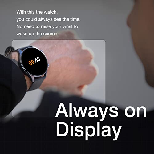 Smart Watch For Men Women Quick Text Reply 1.2" Amoled Always-On Display For Android Phones And Ios Compatible Iphone Samsung Oxygen Heart Rate Monitor 3Atm Smartwatch #TOP2
