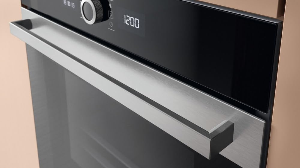 Hotpoint - HAOI5S8PM0XA Four Encastrable Pyrolyse 73L - Hydrolyse, Chaleur Pulsée - Programmes Automatiques, Écran Électronique - H 59,7 x L 59,5 x P 56,4 cm - Classe Énergétique A+ - Inox
