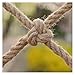 ZREVSB 2mX4m Child Safety Climbing Net Hand Made Jute Rope Stair Protective Fencing Mesh Home Decoration Ceiling Plant Support(2mX2m 4mm)