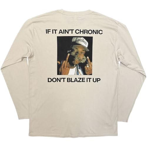 Snoop Dogg T-shirt à manches longues unisexe : Middle Finger (sable), multicolore, S