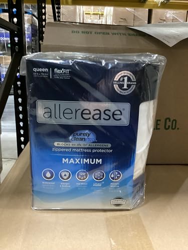 Protector de colchón AllerEase Queen impermeable antialérgico con cremallera total 8