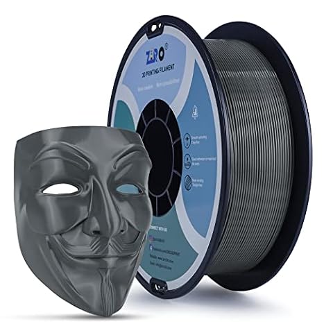 ZIRO PLA Filament 1.75mm, 3D Printer Filament PLA PRO Basic Color Series 1.75MM 1kg (2.2lbs), Dimensional Accuracy +/- 0.03mm, Dark Gray