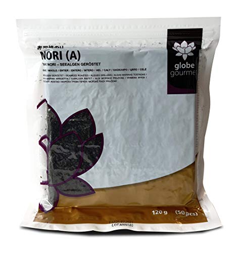 Alga nori Globe Gourmet A 50hojas