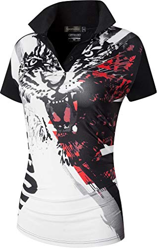 Sportides Women's Sport Tee Shirt Tshirt T-Shirt Short Sleeve Golf Tennis Badminton Bowling Swt259 Black Xxl #TOP23