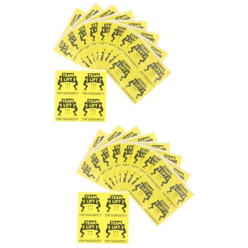 Étiquette d'avertissement en surpoids avec stickers autocollants jaune de sécurité