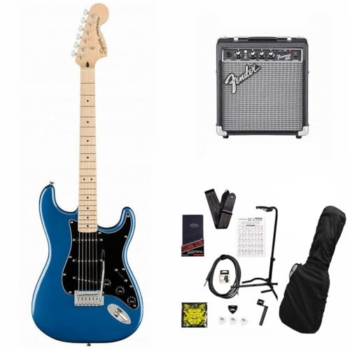 Squier Affinity Series Stratocaster Maple FB BK PG Lake Placid Blue エレキギター 10Wアンプ付属エレキギター初心者セットR