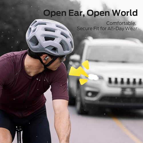 Image of Monster Open Ear Headphones AC330, Wireless Earbuds Bluetooth 5.4 with Clear Talk, Stylish Rotating Case with Lanyard, Type-C Charging, Comfort Fit, 24H Playback, IPX5 Water Resistant, Black