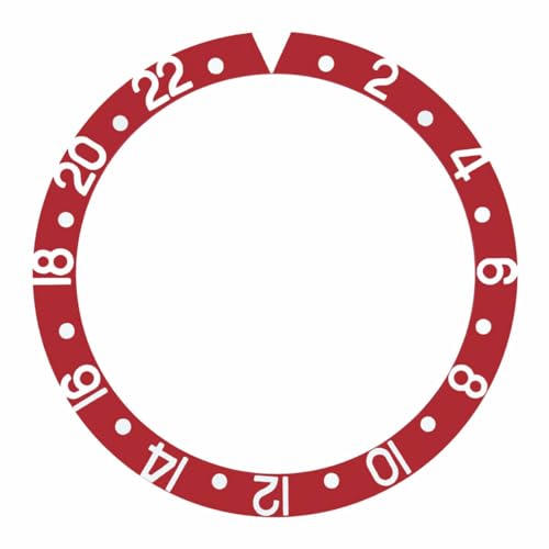 Ewatchparts BEZEL INSERT ALUMINUM COMPATIBLE WITH ROLEX GMT 16700 16710 16713 16718 16760 RED COLOR