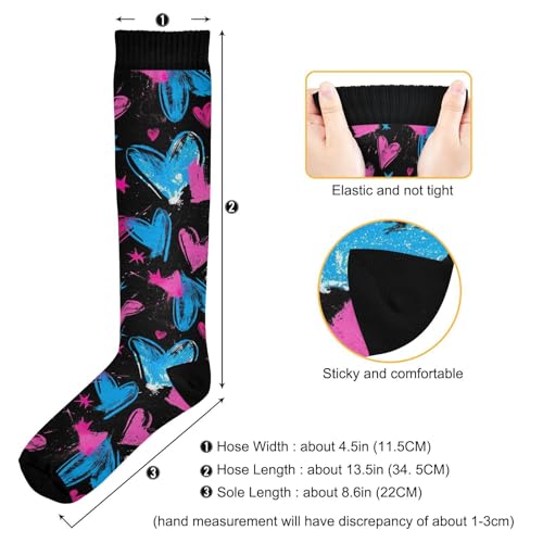 Image of Nander Funny Llama Cactus Compression Socks Women Men for (20-30mmHg) Athletic Sports,Running,Travel Knee High Stockings