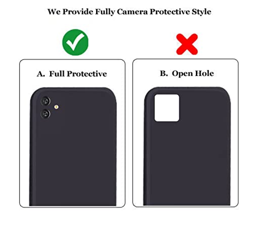 Image of A rtistque Liquid TPU Silicone Matte Shockproof Flexible with Camera Protection Soft Back Cover Case for Samsung Galaxy M13 5G - Black