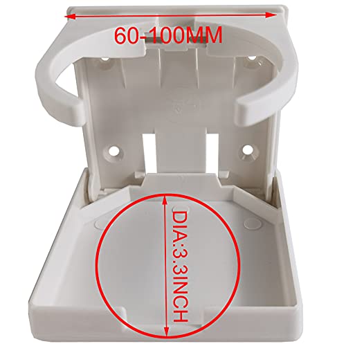 RONYOUNG 2PCS Adjustable Folding Drink Holder with Screws/Adjustable Cup Holder for Marine/Boat/Caravan/Car