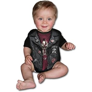 Spiral – BABY BIKER – Body pour bébé – noir