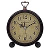 Vintage analog alarm clock 525 inch small silent desk clock with night light battery operated for table bedroom bedside living room room decor classic  urban country home decor