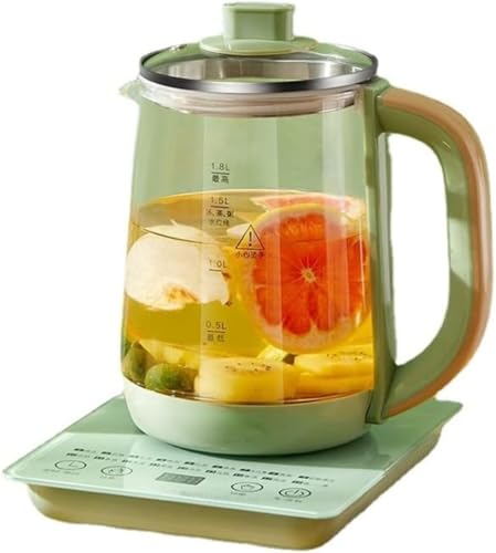 Citybaby 1.8L ガラス電気ケトル LEDライト付き 二重壁構造 やけど防止 24時間保温/破裂防止 コンパクト スタイリッシュ お手入れ簡単 紅茶 お茶 コーヒー 自動電源オフ やけど防止
