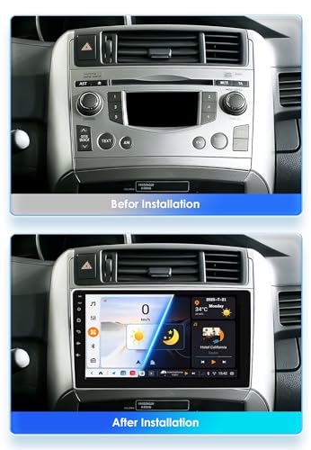 Autoradio CarPlay et Android Auto pour Corolla Verso Navigation Écran Tactile 9'' - 2
