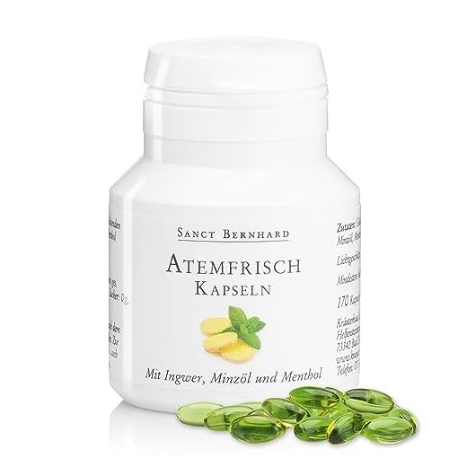 Aliento Fresco con Jengibre, Aceite de menta y Mentol para un aliento fresco