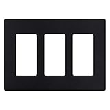 Lutron SC-3-MN Claro Three-gang Wallplate Midnight