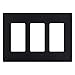 Lutron SC-3-MN Claro Three-gang Wallplate Midnight