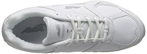 AVIA Men's Union Service Shoe, White/Chrome Silver/Steel Grey, 7 M US