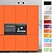 PROHOUS Pegatinas de Muebles Fondo de Pantalla de PVC con Brillo Papel de Cocina Autoadhesivo Papel Pintado 0.4 x 3M Película para Innovador Cajón Armario Gafas de Baño Puertas Mesa DIY (Naranja)