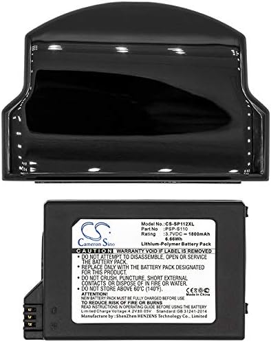 PSP-S110 Replacement Battery 1800mAh / 6.66Wh Compatible with Sony Lite, PSP 2th, PSP-2000, PSP-3000, PSP-3001, PSP-3004, PSP-3008, Silm