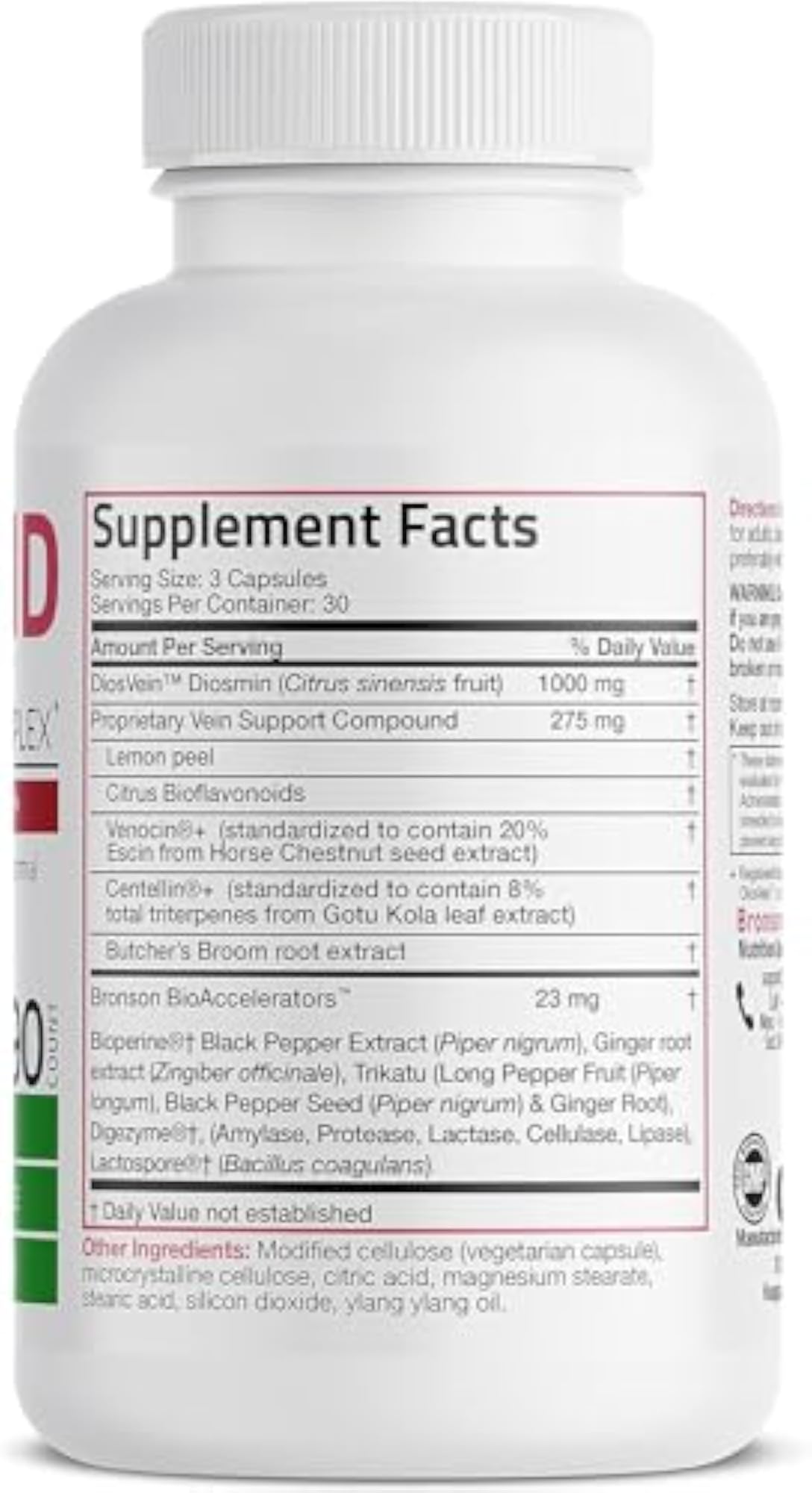 VeinAid Diosmin 1000mg DiosVein Varicose Vein Complex