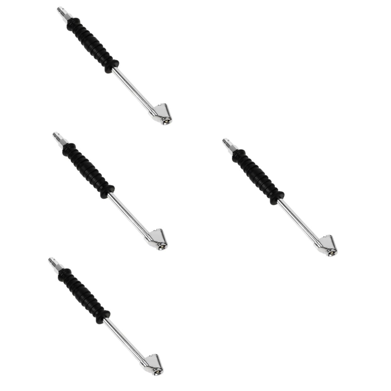 Mobestech 4pcs Tire Chuck Inflator Nozzle Quick Inflation Air Chuck for Car Tires Compatible Japanese European Valves Design Pressure Measurement for Enhanced Safety