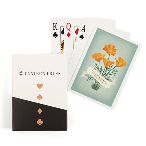 Lantern Press California naipes vintage flores