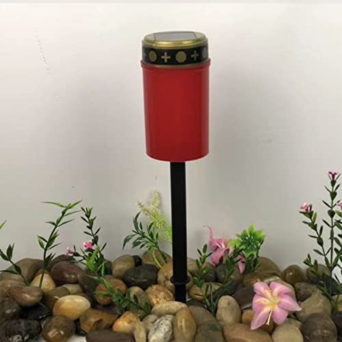 Lampe de deuil de cimetière LED rouge et résistante aux intempéries - 4