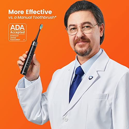 Bitvae Bluetooth Electric Toothbrush With Pressure Sensor, Ada Accepted, Ultrasonic Toothbrush With 8 Brush Heads, 5 Modes, 4 Hr Charge Last 100 Days, Power Rechargeable Toothbrush, Soft Bristle #TOP1