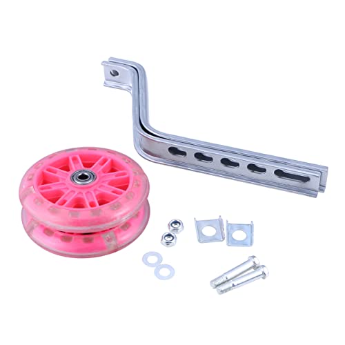 Abaodam Bike Training Wheels Silent Mute Flash Auxiliary Wheel Balance Support for Safe Cycling Accessories for Bikes Pink